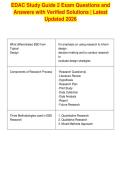 EDAC Study Guide 2 Exam Questions and&NewLine;Answers with Verified Solutions &vert; Latest&NewLine;Updated 2026&NewLine;