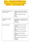 EDAC - 2 BUILDING EVIDENCE Exam&NewLine;Questions and Answers with Verified&NewLine;Solutions &vert; Latest Updated 2026
