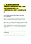 PA STATE INSPECTION TESTS&NewLine;COMPILATION BUNDLE 2026 ACCURATE&NewLine;QUESTIONS AND ANSWERS&NewLine;COMPREHENSIVE STUDY PACK GRADED&NewLine;A&plus;