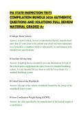 PA STATE INSPECTION TESTS&NewLine;COMPILATION BUNDLE 2026 AUTHENTIC&NewLine;QUESTIONS AND SOLUTIONS FULL REVIEW&NewLine;MATERIAL GRADED A&plus;