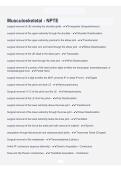 Musculoskeletal NPTE Questions and Answers 2025&sol; 2026 &vert; 100&percnt; Verified with Correct Questions and Answers &vert; Latest NPTE Musculoskeletal Exam Prep with Solution