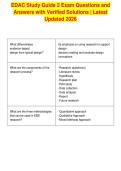 EDAC Study Guide 2 Exam Questions and&NewLine;Answers with Verified Solutions &vert; Latest&NewLine;Updated 2026