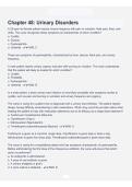 Chapter 48 Urinary Disorders Questions and Answers 2025&sol; 2026 &vert; 100&percnt; Verified with Correct Questions and Answers &vert; Latest Urinary Disorders Nursing Exam Prep with Solution