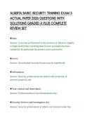 ALBERTA BASIC SECURITY TRAINING EXAM 3 &NewLine;ACTUAL PAPER 2026 QUESTIONS WITH &NewLine;SOLUTIONS GRADED A PLUS COMPLETE &NewLine;REVIEW SET