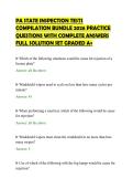 PA STATE INSPECTION TESTS&NewLine;COMPILATION BUNDLE 2026 PRACTICE&NewLine;QUESTIONS WITH COMPLETE ANSWERS&NewLine;FULL SOLUTION SET GRADED A&plus;