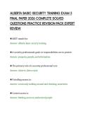 ALBERTA BASIC SECURITY TRAINING EXAM 3 &NewLine;FINAL PAPER 2026 COMPLETE SOLVED &NewLine;QUESTIONS PRACTICE REVISION PACK EXPERT &NewLine;REVIEW 