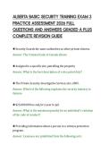 ALBERTA BASIC SECURITY TRAINING EXAM 3 &NewLine;PRACTICE ASSESSMENT 2026 FULL &NewLine;QUESTIONS AND ANSWERS GRADED A PLUS &NewLine;COMPLETE REVISION GUIDE 