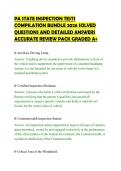 PA STATE INSPECTION TESTS&NewLine;COMPILATION BUNDLE 2026 SOLVED&NewLine;QUESTIONS AND DETAILED ANSWERS&NewLine;ACCURATE REVIEW PACK GRADED A&plus;