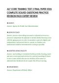 ALF CORE TRAINING TEST 2 FINAL PAPER 2026 &NewLine;COMPLETE SOLVED QUESTIONS PRACTICE &NewLine;REVISION PACK EXPERT REVIEW