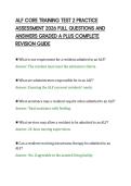 ALF CORE TRAINING TEST 2 PRACTICE &NewLine;ASSESSMENT 2026 FULL QUESTIONS AND &NewLine;ANSWERS GRADED A PLUS COMPLETE &NewLine;REVISION GUIDE
