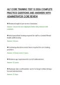 ALF CORE TRAINING TEST 13 2026 COMPLETE &NewLine;PRACTICE QUESTIONS AND ANSWERS WITH &NewLine;ADMINISTRATOR CORE REVIEW 