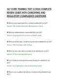 ALF CORE TRAINING TEST 13 2026 COMPLETE &NewLine;REVIEW GUIDE WITH CAREGIVING AND &NewLine;REGULATORY COMPLIANCE QUESTIONS 