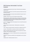 DECA Business Administration Core Exam Questions and Answers 2025&sol; 2026 &vert; 100&percnt; Verified with Correct Questions and Answers &vert; Latest DECA Business Administration Exam Prep with Solution