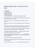 Captains Career Course Common Core Final Exam Questions and Answers 2025&sol; 2026 &vert; 100&percnt; Verified with Correct Questions and Answers &vert; Latest CCC Common Core Exam Prep with Solution