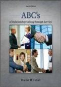 Test Bank ABC's of Relationship Selling Through Service 12th Edition by Charles M&period; Futrell ISBN 9780078028939