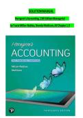Solution Manual for Horngren's Accounting 13th Edition Managerial by Tracie L&period; Miller-Nobles&comma; Brenda L&period; Mattison & Ella Mae Matsumura ISBN 9780136503699