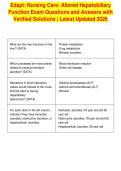 Edapt&colon; Nursing Care&colon; Altered Hepatobiliary&NewLine;Function Exam Questions and Answers with&NewLine;Verified Solutions &vert; Latest Updated 2026