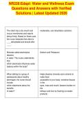 NR228&colon;Edapt&colon; Water and Wellness Exam&NewLine;Questions and Answers with Verified&NewLine;Solutions &vert; Latest Updated 2026&NewLine;