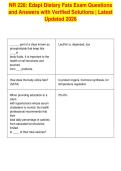 NR 228&colon; Edapt Dietary Fats Exam Questions&NewLine;and Answers with Verified Solutions &vert; Latest&NewLine;Updated 2026&NewLine;