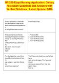 NR 228-Edapt Nursing Application&colon; Dietary&NewLine;Fats Exam Questions and Answers with&NewLine;Verified Solutions &vert; Latest Updated 2026