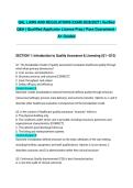QAL LAWS AND REGULATIONS EXAM 2026&sol;2027 &vert; Verified Q&A &vert; Qualified Applicator License Prep &vert; Pass Guaranteed - A&plus; Graded&NewLine;&NewLine;