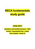 RECA Fundamentals Study Guide Questions and Verified Answers &vert; Alberta Real Estate Exam Prep &vert; Latest Edition