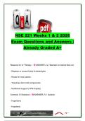 NSE 221 Weeks 1 & 2 Exam &vert; 250&plus; Exam Questions & Verified Answers &vert; IV Therapy&comma; Fluid & Electrolyte Balance&comma; Peripheral & Central Venous Access&comma; IV Complications & Medication Calculations