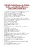 NSG 3600 Pediatric Exams 1-4 &ndash; Pediatric Nursing &ndash; &lpar;2026&rpar; Actual Questions & Answers &lpar;Galen&rpar; 100&percnt; Guarantee Pass