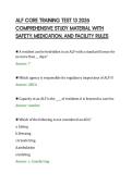 ALF CORE TRAINING TEST 13 2026 &NewLine;COMPREHENSIVE STUDY MATERIAL WITH &NewLine;SAFETY&comma; MEDICATION&comma; AND FACILITY RULES