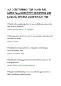 ALF CORE TRAINING TEST 13 2026 FULL &NewLine;MOCK EXAM WITH STUDY QUESTIONS AND &NewLine;EXPLANATIONS FOR CERTIFICATION PREP
