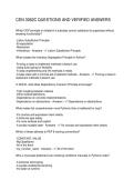 CEN 3062C QUESTIONS AND VERIFIED ANSWERS