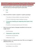 WGU D570 Cognitive Psychology Exam 3 2026 &vert; Most Tested &NewLine;Questions & Verified Answers &vert; Latest Update &vert; Graded A&plus;