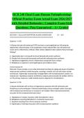 HCR 240 Final Exam Human Pathophysiology Official Practice Exam Actual Exam 2026&sol;2027 with Detailed Rationales &vert; Complete Exam-Style Questions &vert; Pass Guaranteed &ndash; A&plus; Graded&NewLine;&NewLine;