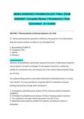 NR565 ADVANCED PHARMACOLOGY FINAL EXAM 2026&sol;2027 &vert; Complete Review &vert; Chamberlain &vert; Pass Guaranteed - A&plus; Graded&NewLine;&NewLine;