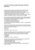 INP QUIZ I PRACTICE QUESTIONS AND VERIFIED ANSWERS