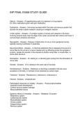 INP FINAL EXAM STUDY GUIDE