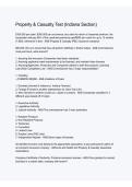 Property & Casualty Test Indiana Section Questions and Answers 2025&sol; 2026 &vert; 100&percnt; Verified with Correct Questions and Answers &vert; Latest Indiana Property and Casualty Insurance Licensing Exam Prep with Solution