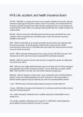 NYS Life&comma; Accident&comma; and Health Insurance Exam Questions and Answers 2025&sol; 2026 &vert; 100&percnt; Verified with Correct Questions and Answers &vert; Latest New York Life&comma; Accident&comma; and Health Insurance Licensing Exam Prep with Solution