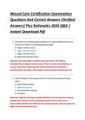 Wound Care Certification Examination &NewLine;Questions And Correct Answers &lpar;Verified &NewLine;Answers&rpar; Plus Rationales 2026 Q&A &vert; &NewLine;Instant Download Pdf
