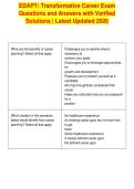 EDAPT&colon; Transformative Career Exam&NewLine;Questions and Answers with Verified&NewLine;Solutions &vert; Latest Updated 2026
