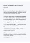 Nevada Life and Health Exam Simulator 200 Questions Questions and Answers 2025&sol; 2026 &vert; 100&percnt; Verified with Correct Questions and Answers &vert; Latest Nevada Life and Health Insurance Licensing Exam Prep with Solution