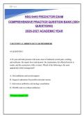 NSG 6440 Predictor Exam Mastery 2026-2027&colon; 320&plus; Practice Q&A with Detailed Rationales