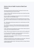 Arizona Life and Health Insurance State Exam Simulator Questions and Answers 2025&sol; 2026 &vert; 100&percnt; Verified with Correct Questions and Answers &vert; Latest Arizona Life and Health Insurance Licensing Exam Prep with Solution