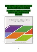 Industrial Relations in Canada&comma; 4th Edition by Hebdon&colon; Comprehensive Test Bank &vert; Verified Questions & Correct Answers &vert; Complete Chapters 1&ndash;12 Exam Prep Study Guide
