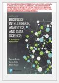 TEST BANK FOR BUSINESS INTELLIGENCE&comma; ANALYTICS&comma; AND DATA SCIENCE&colon; A MANAGERIAL PERSPECTIVE&comma; 4TH EDITION RAMESH SHARDA&comma; DURSUN DELEN AND EFRAIM TURBAN FULL TESTBANK ALL CHAPTERS INCLUDED&vert;&vert; LATEST AND COMPLETE UPDATE 2026-2027 WITH VERIFIED SOLUTIONS&vert;&vert; GRAD