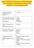 NR 293-Edapt&colon; Introduction to Pharmacology&NewLine;Exam Questions and Answers with Verified&NewLine;Solutions &vert; Latest Updated 2026
