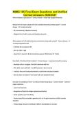 MIMG 185 Final Exam Questions and Verified Correct Answers 2026&sol;2027