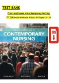 TESTBANK - Ethics and Issues in Contemporary Nursing 3rd Edition by Burkhardt&comma; Walton