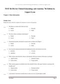 Clinical Kinesiology and Anatomy 7th Edition &lpar;Lippert&comma; Lynn&rpar; Test Bank Questions and Answers 2025&sol; 2026 &vert; 100&percnt; Verified with Correct Questions and Answers &vert; Latest Kinesiology and Anatomy Exam Prep with Solution