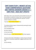 CMIT EXAM STUDY NEWEST ACTUAL EXAM COMPREHENSIVE QUESTIONS AND VERIFIED ANSWERS GRADED A&plus; 100&percnt; PASS 2026 UPDATE&excl;&NewLine;